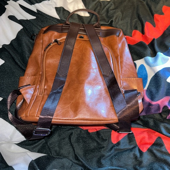 Brown Leather Backpack - Picture 7 of 9